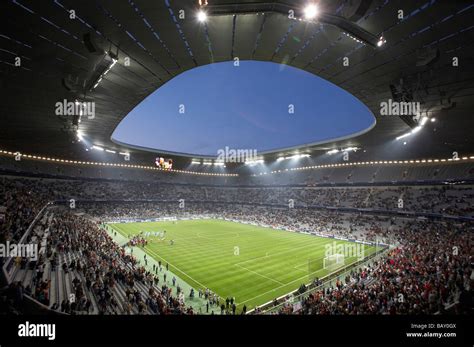 Interior view of the football stadium Allianz Arena, Munich, Bavaria ...