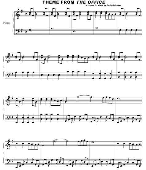 FULL theme sheet music. | Office theme song piano, Sheet music, Cello music