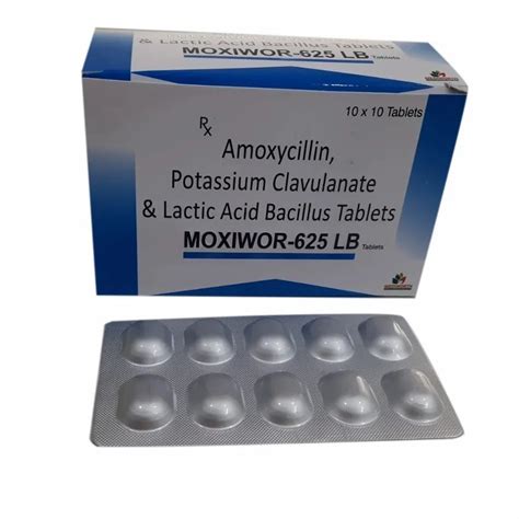 Moxiwor 625LB Amoxycillin Potassium Clavulanate Lactic Acid Bacillus