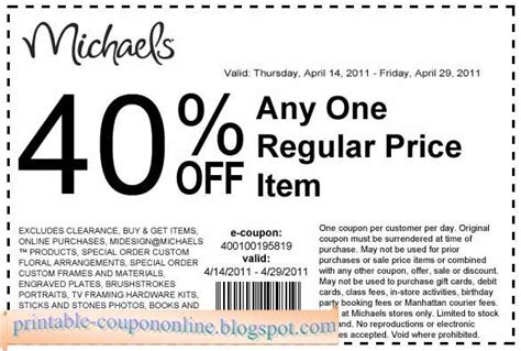 Printable Coupons 2023 Michaels Coupons