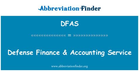 定義 Dfas 防衛財政 And 会計サービス Defense Finance And Accounting Service