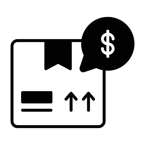 Parcel Cost Vector Design Delivery Package With Dollar Sign