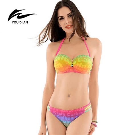 Ingl S Alfabeto Youdian Bikinis Verano Sexy Bikini Para Las