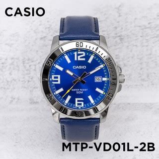 Đồng hồ nam dây da Casio chính hãng MTP VD01L 2BVUDF 45mm Shopee