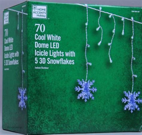 Home Accents Holiday Cool White Dome Led Icicle Lights W D