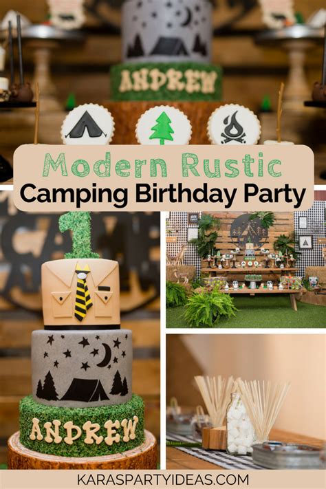 Karas Party Ideas Modern Rustic Camping Birthday Party Karas Party