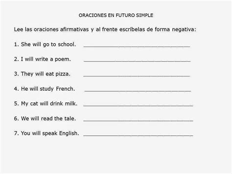 Escribe F Cil En Ingl S Ejercicios Propuestos Futuro Simple