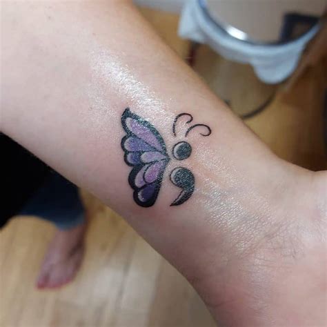 Top Best Semicolon Butterfly Tattoo Ideas Inspiration Guide