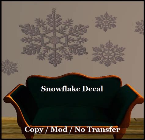 Second Life Marketplace Snowflake Decal