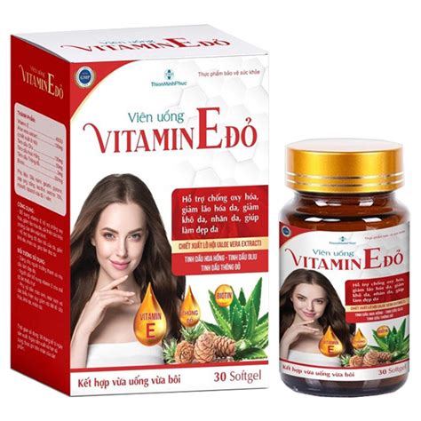 Viên Uống Vitamin E đỏ Tmp Hỗ Trợ Làm đẹp Da Chống Oxy Hóa