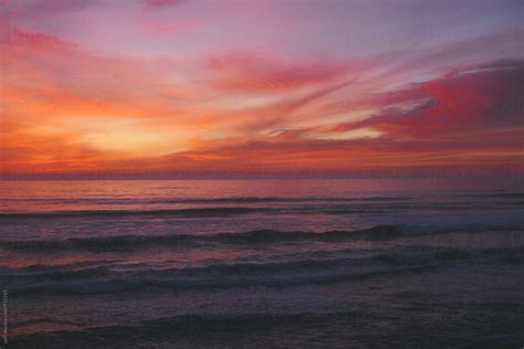 Beautiful Summer Sunset Over The Pacific Ocean By Stocksy Contributor Paff Stocksy