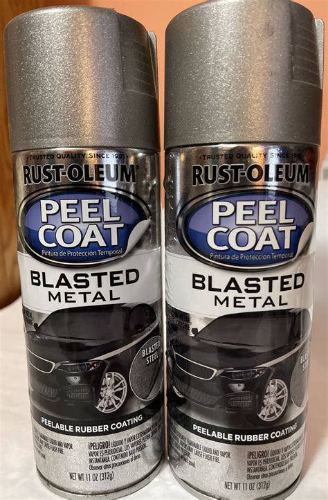 Lot Rust Oleum Oz Peel Coat Blasted Metal Steel Rubber Coating