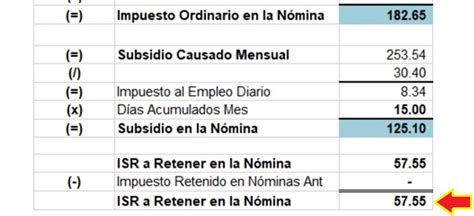 Calculo De Isr Salario Minimo Nacional Imagesee