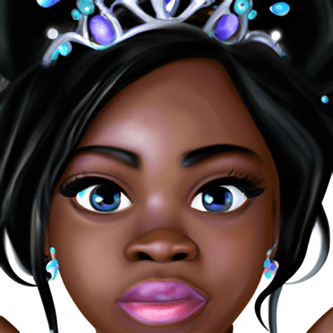 Beautiful Dark Brown Skin Disney Princess Vector Graphic Creative Fabrica