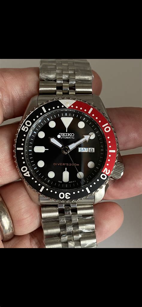 New Unused 2018 Seiko Skx007 200m Scuba Diver Modified With Coke Bezel