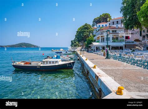 View Of Old Port In Skiathos Town Skiathos Island Sporades Islands