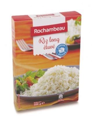 Riz long blanc étuvé 10 min Rochambeau 500g Sachet