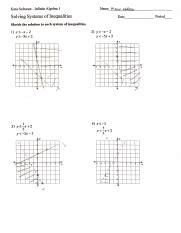 Solving Systems Of Inequalities Pdf Kuta Software Infinite Algebra