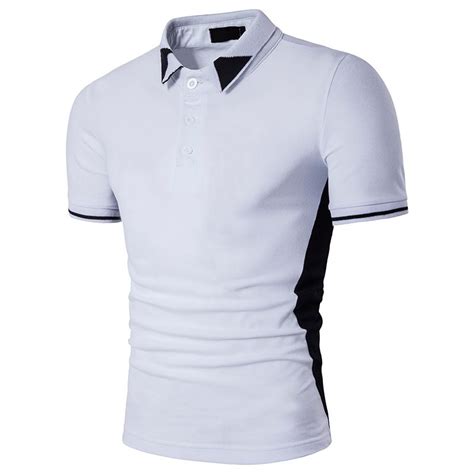 Black White Poloshirts For Mens Tops Fashion Polo T Shirts 2017 New