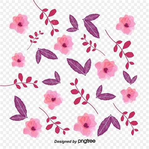 Acuarela Pintada A Mano Flores Patron Png Vector Png Patron De