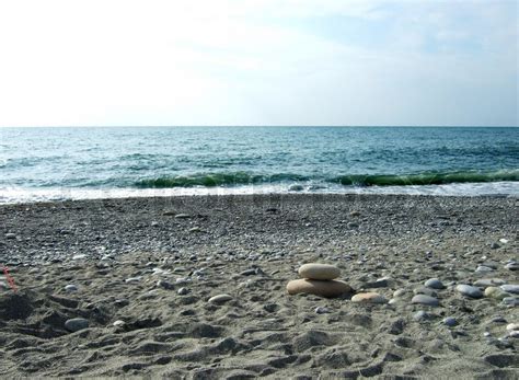 Pebble stone on a beach | Stock Photo | Colourbox