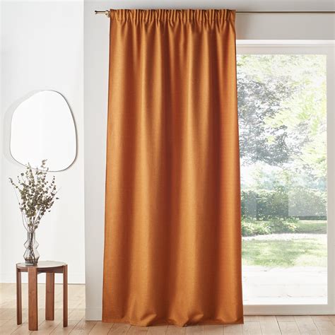 Rideau Occultant Galon Fronceur Select Caramel 220 X 140 Cm