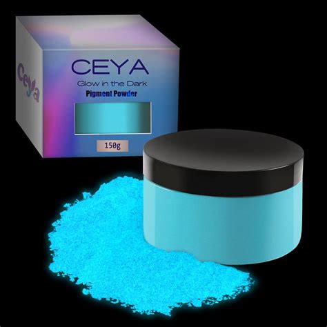 Ceya Fluorescent Blue Glow Powder Oz G Glow In The Dark Pigment