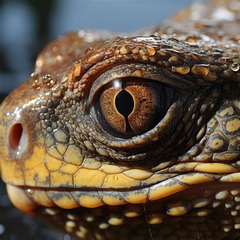 Premium AI Image | Enigmatic Closeup of Turtle Eye