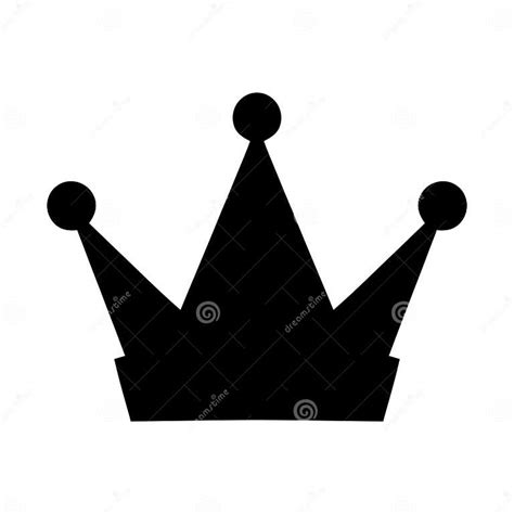 Crown Icon Black King Crown Symbol Stock Vector Illustration Of