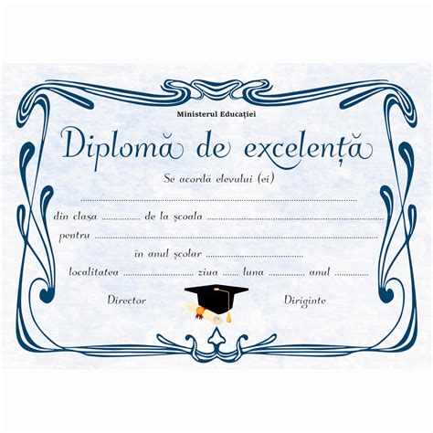 Diploma De Excelenta Model Format A Carton Grame Emag Ro