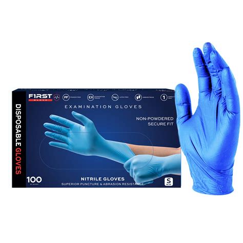 Case Of 10 Boxes First Glove Nitrile Exam Medium Powder Free Gloves 100