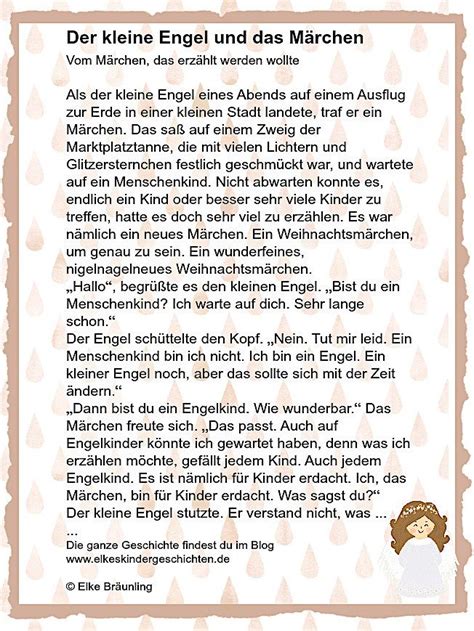 Der Kleine Engel Und Das M Rchen Elkes Kindergeschichten