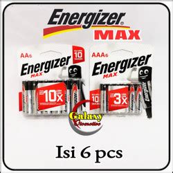 Jual Batre Energizer Max AA AAA A2 A3 Isi 6 Baterai Alkaline 1 Box Isi