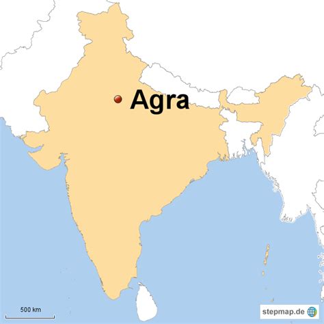 Agra Von Asahi Landkarte Für Indien