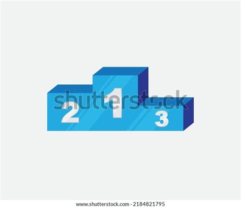 Podium 1 2 3 Winner Blue Stock Vector (Royalty Free) 2184821795 | Shutterstock