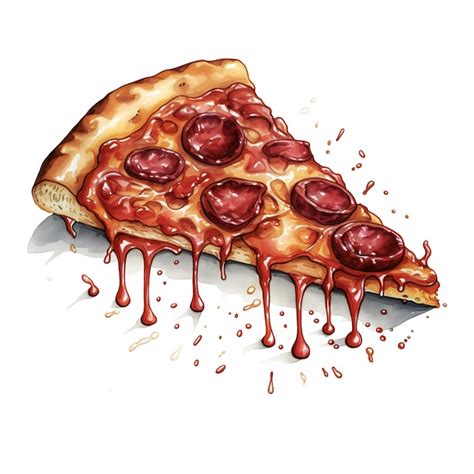 Premium AI Image | a slice of pizza on a white background