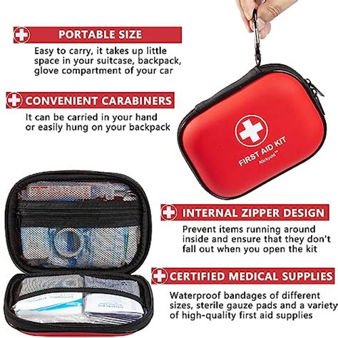 Mini First Aid Kit Piece Small Waterproof Hard Shell Medical Kit