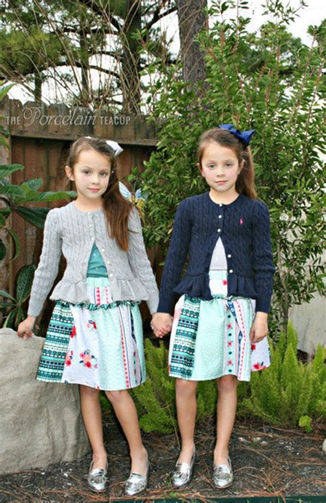 Polly S Drop Waist Skirt Pdf Sewing Patterns For Girls Etsy