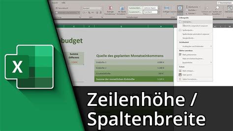 Excel Zeilenhöhe automatisch anpassen Tutorial YouTube