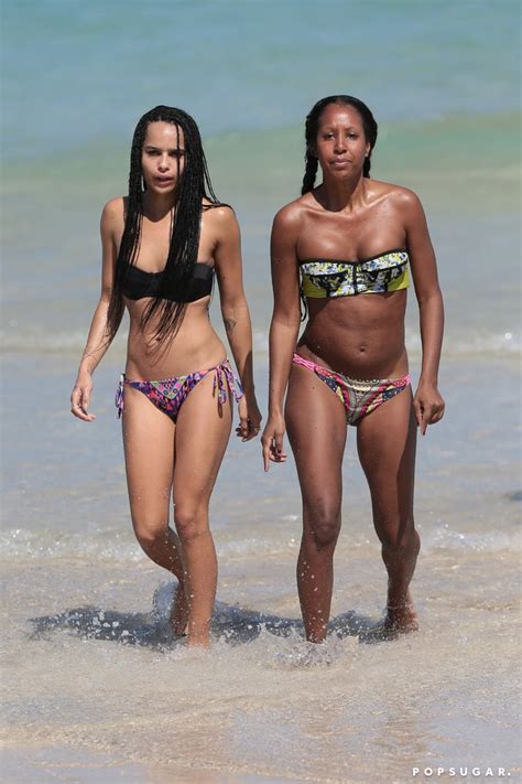 Zo Kravitz S Impressive Bikini Body Makes A Splash In Miami