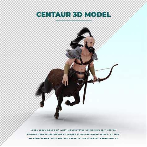 Premium Psd Centaur Greek Mythology Creature Half Man Half Horse