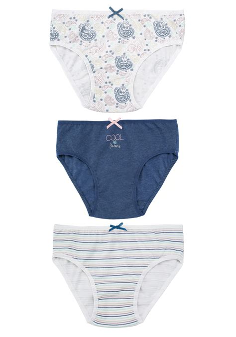 Pack de tres Braguitas de niña Cool Jeans en tonos azules