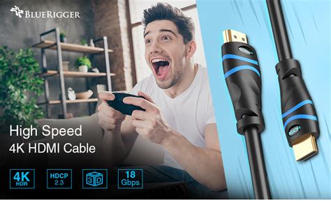 Bluerigger K Hdmi Cable Ft Hdr In Wall Cl Rated High Speed K