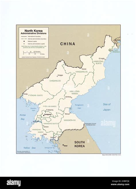 map  north korea administrative divisions ca  stock photo alamy