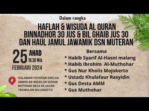 Dsn Muteran Bersholawat Bersama Habib Syiarif Al Hasni Majelis