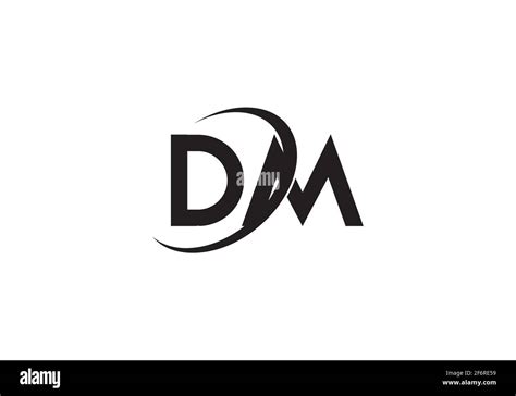 Initial Dm Letter Creative Modern Business Typography Vector Template