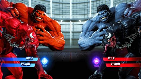 Red Hulk Red Venom Vs Black Hulk Carnage Hardest Marvel Vs Capcom