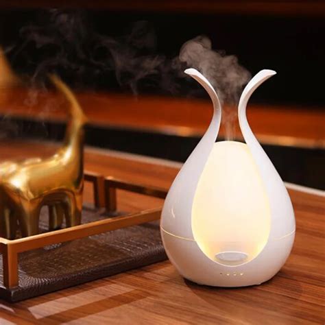 Beautiful Flower Bud Humidifier Household Ultrasonic Mute Aroma Diffuser 200ml Warm Colorful