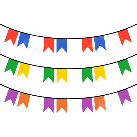 Decorative Colorfull Bunting Or Garlands Set Element Bunting Flag