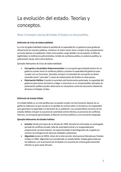 La Evolución Del Estado Conceptos Temas 123468 Y9 La